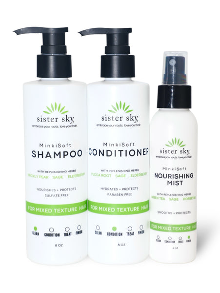 NEW MinkiSoft Shampoo, Conditioner, Nourishing Mist – Sister Sky