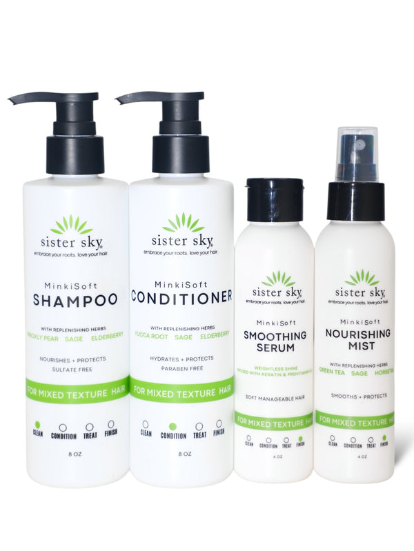 NEW MinkiSoft Shampoo, Conditioner, Nourishing Mist, Smoothing Serum